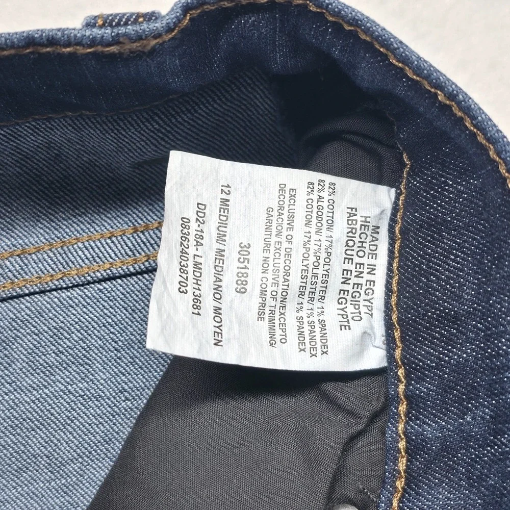 Lee Women's Relaxed Fit Straight Leg Denim Blue Jeans Size 12 Medium (30X31)